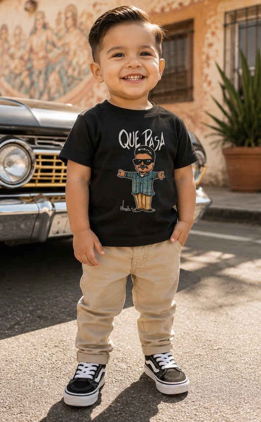 “QUE PASA HOMEBOY” ® Toddler Short Sleeve Tee
